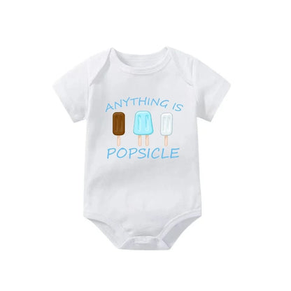 Newborn Letter Print Romper - Unisex 0-12M