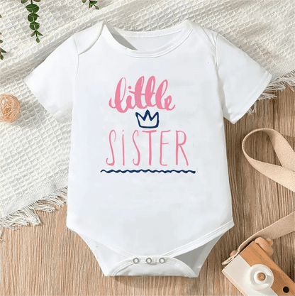Newborn Letter Print Romper - Unisex 0-12M