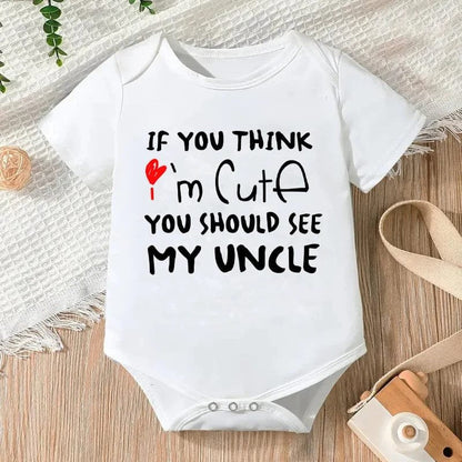 Newborn Letter Print Romper - Unisex 0-12M