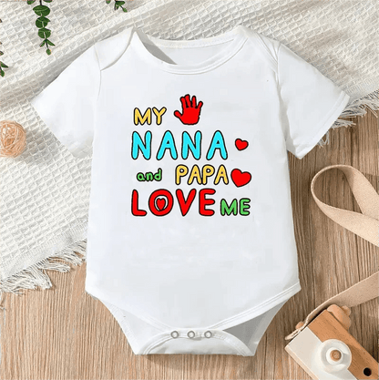 Newborn Letter Print Romper - Unisex 0-12M