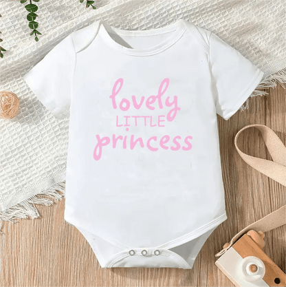 Newborn Letter Print Romper - Unisex 0-12M