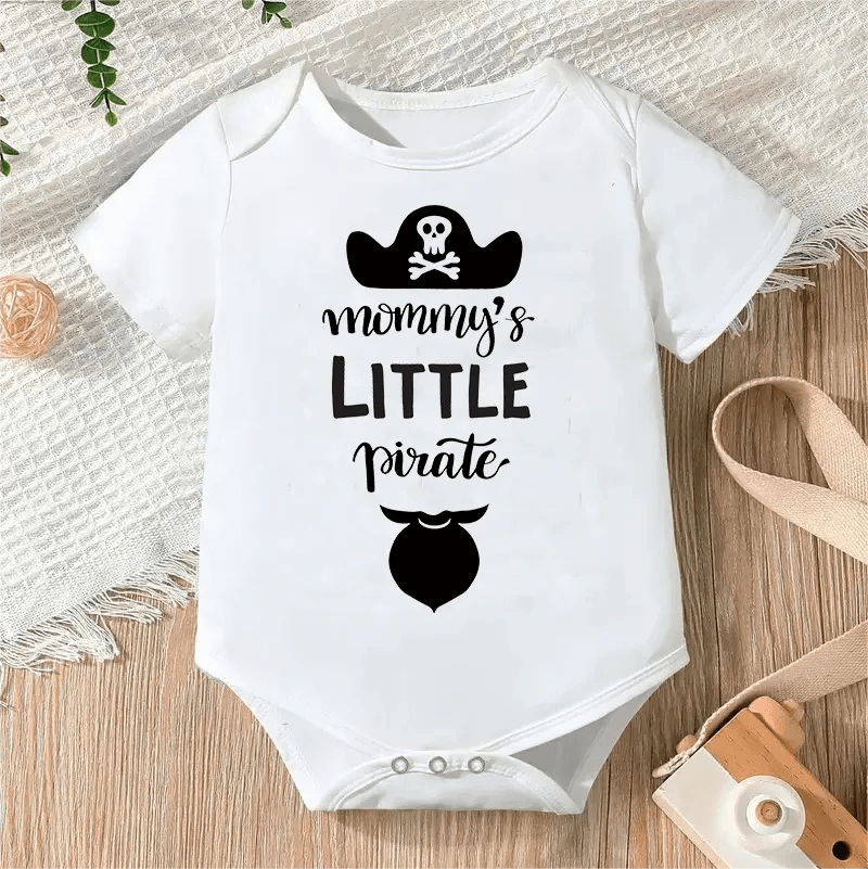 Newborn Letter Print Romper - Unisex 0-12M