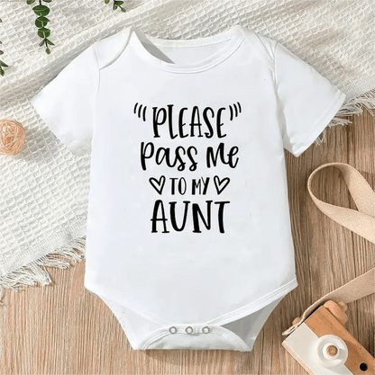 Newborn Letter Print Romper - Unisex 0-12M