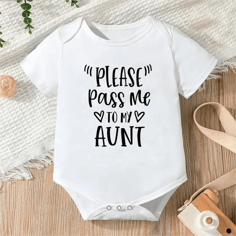 Newborn Letter Print Romper - Unisex 0-12M