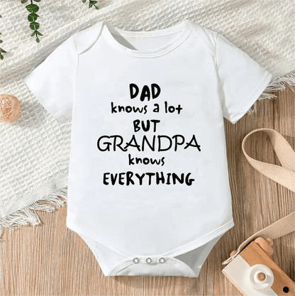 Newborn Letter Print Romper - Unisex 0-12M