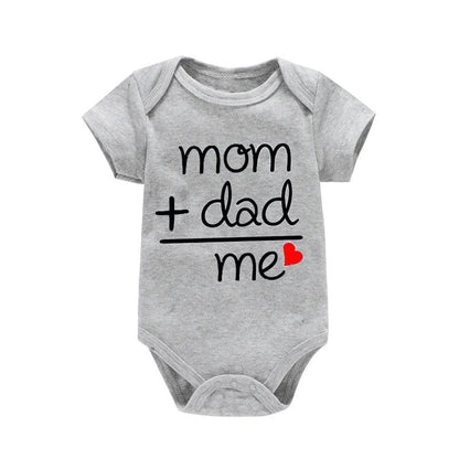 Newborn Letter Print Romper - Unisex 0-12M