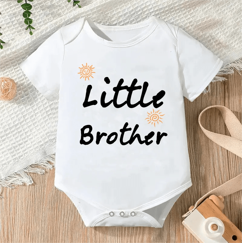Newborn Letter Print Romper - Unisex 0-12M