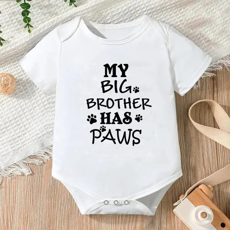 Newborn Letter Print Romper - Unisex 0-12M