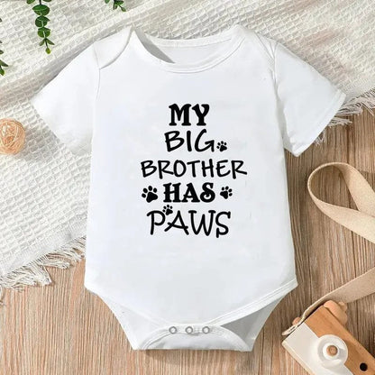 Newborn Letter Print Romper - Unisex 0-12M
