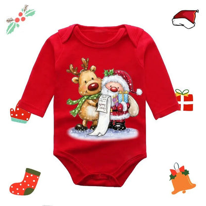 My First Christmas Newborn Rompers - Long Sleeve Jumpsuits