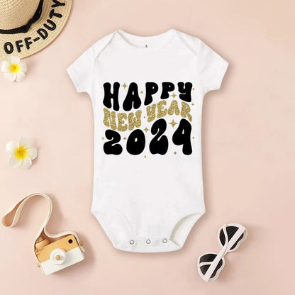 Hello 2024 Baby Bodysuit: Short Sleeve Romper Shower Gift