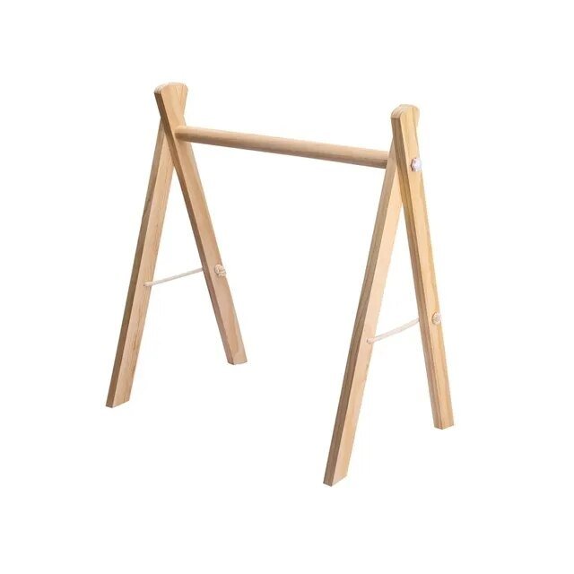 1Set Wooden Rattle Teethers & Play Gym for Newborns