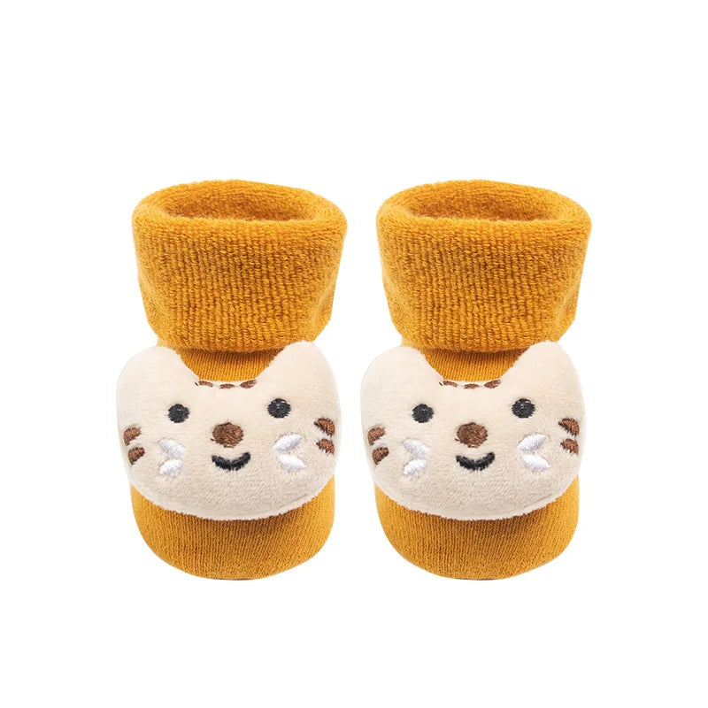 Non-slip Cotton Kids Socks - Christmas Print for Toddlers & Infants