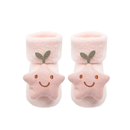 Non-slip Cotton Kids Socks - Christmas Print for Toddlers & Infants