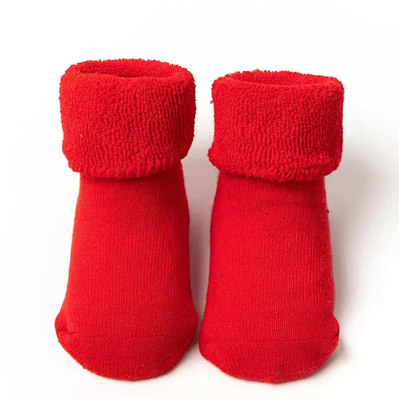 Non-slip Cotton Kids Socks - Christmas Print for Toddlers & Infants