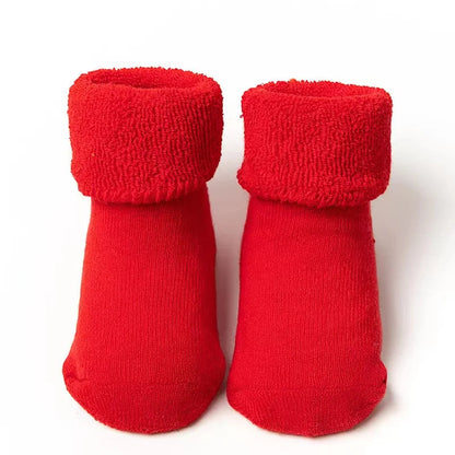 Non-slip Cotton Kids Socks - Christmas Print for Toddlers & Infants