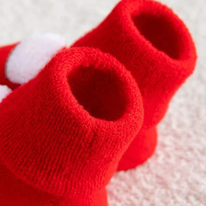 Non-slip Cotton Kids Socks - Christmas Print for Toddlers & Infants