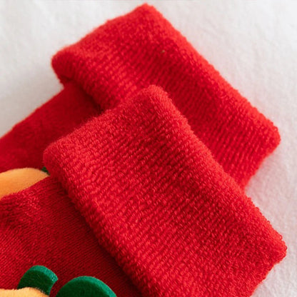 Non-slip Cotton Kids Socks - Christmas Print for Toddlers & Infants