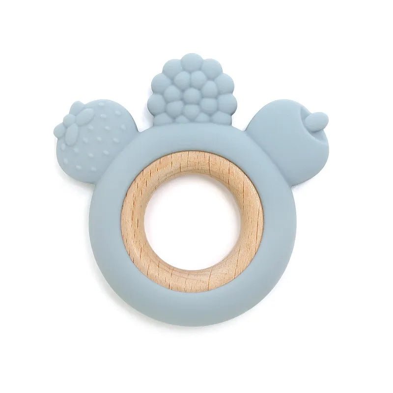 Let's Make Rudder-Shape Silicone & Wooden Teether Toy