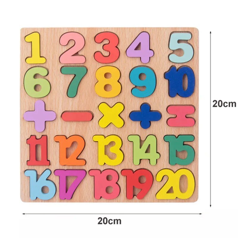 Montessori Wooden Puzzle Games for Babies 1-3 Years