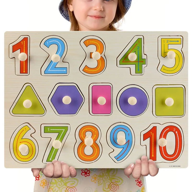 Montessori Wooden Puzzle Boards - 3D Jigsaw for Kids