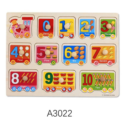 Montessori Wooden Puzzle Boards - 3D Jigsaw for Kids