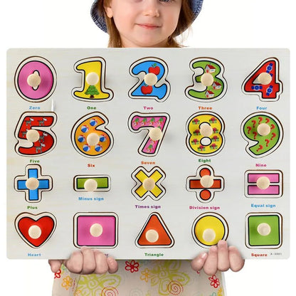 Montessori Wooden Puzzle Boards - 3D Jigsaw for Kids