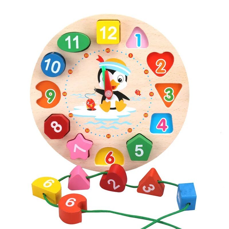 Montessori Wooden Puzzle Games for Babies 1-3 Years
