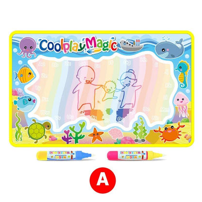 Coolplay Animal Water Drawing Mat: Rainbow Doodle & 2 Pens - Xmas Kid Gift