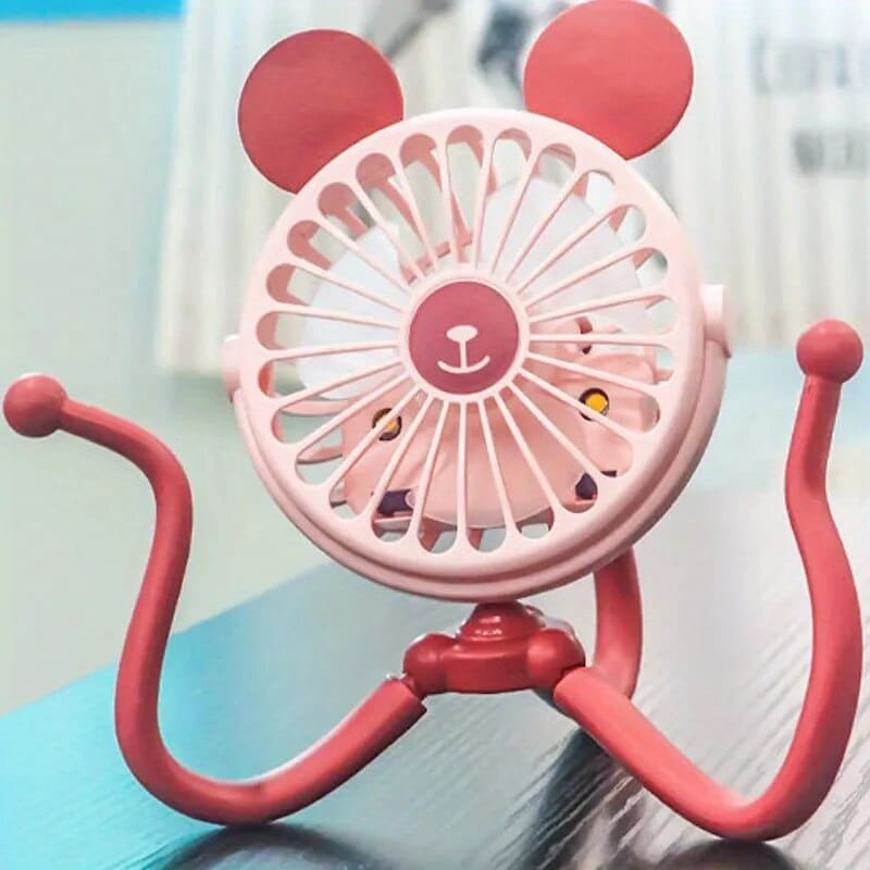 Octopus-Shaped Stroller Fan with Flexible Tripod