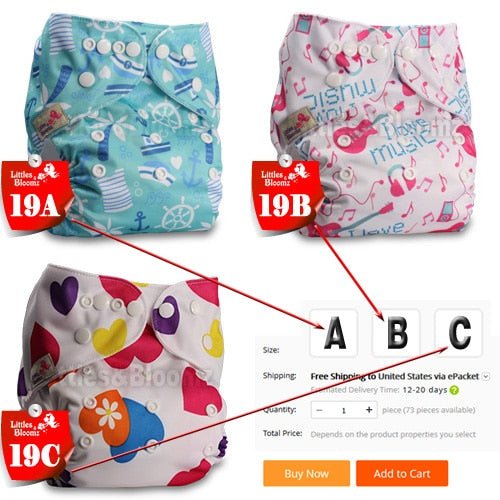 Baby Washable Reusable Cloth Pocket Nappy Diaper