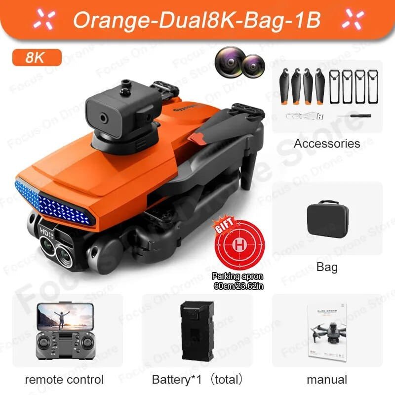 New D6 Mini Drone - 8K Camera, Obstacle Avoidance, Foldable Quadcopter Gift
