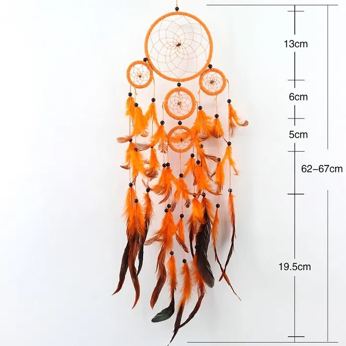 Handmade Indian Dream Catcher with Rattan & Feathers