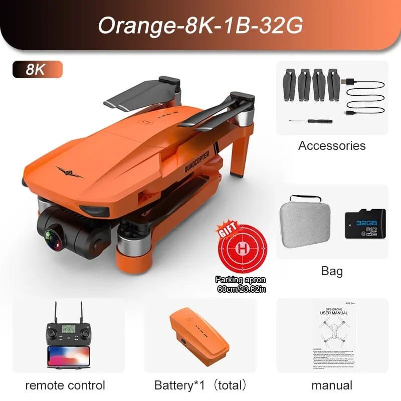 New KF102 GPS Drone - 8K Camera, Anti-Shake, Foldable Quadcopter, 1.2km Range