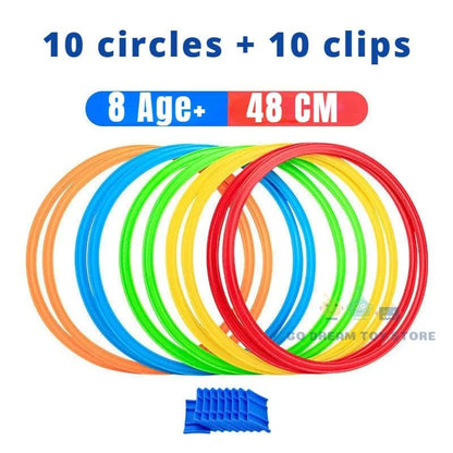 Outdoor Kids Training Ring Set - Fun Sport Toys for Boys and Girls (10 Hoops)
