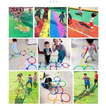 Outdoor Kids Training Ring Set - Fun Sport Toys for Boys and Girls (10 Hoops)
