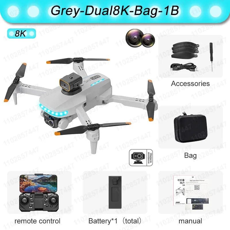 New P15 Mini Drone - 4K, 8K Camera, Obstacle Avoidance, Foldable Quadcopter