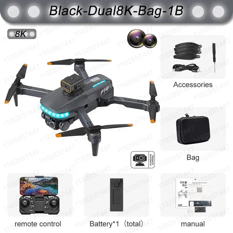 New P15 Mini Drone - 4K, 8K Camera, Obstacle Avoidance, Foldable Quadcopter