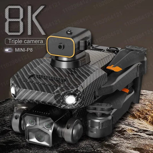 New P8 Pro 4K Drone - Obstacle Avoidance, 8K Dual Camera, Foldable Quadcopter