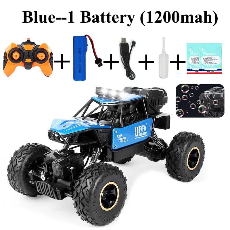Paisible 4WD RC Car with Bubble Machine - Rock Crawler Toy