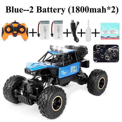 Paisible 4WD RC Car with Bubble Machine - Rock Crawler Toy