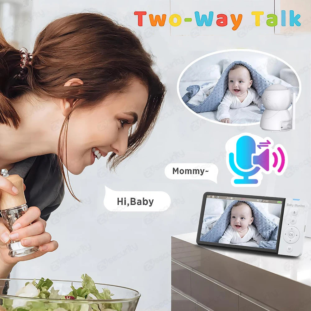 5" IPS PTZ Video Baby Monitor
