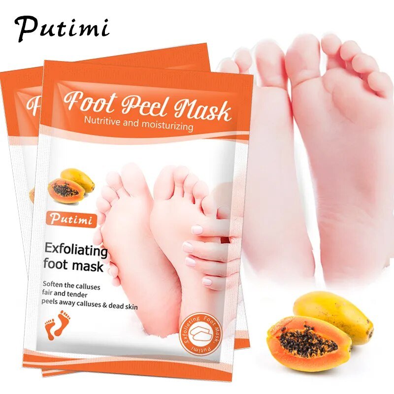 6pk Exfoliating Foot Masks - Peeling, Moisturizing Spa