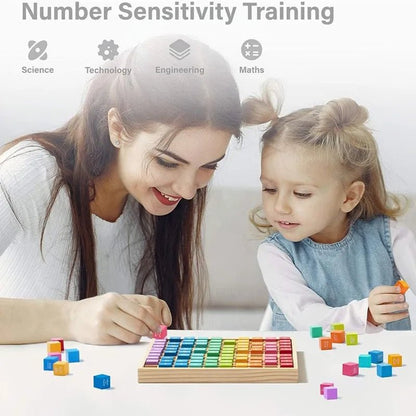 Montessori Wooden Multiplication Table: Math Educational Toy