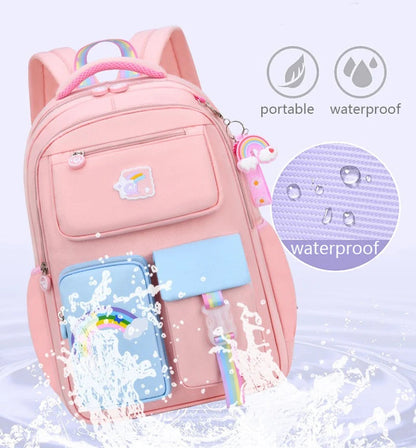 Primary High-Class Macaron Color Girls Backpack
