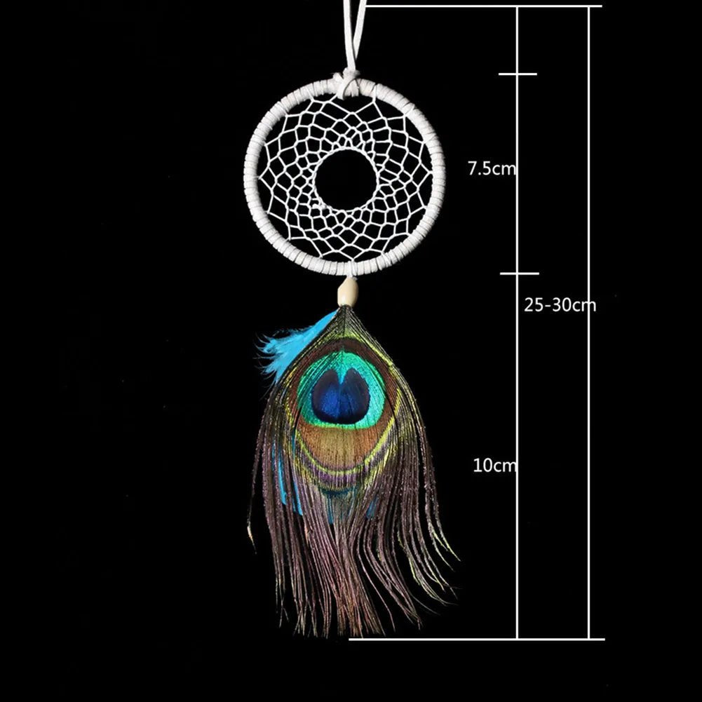 Handmade Indian Dream Catcher with Rattan & Feathers