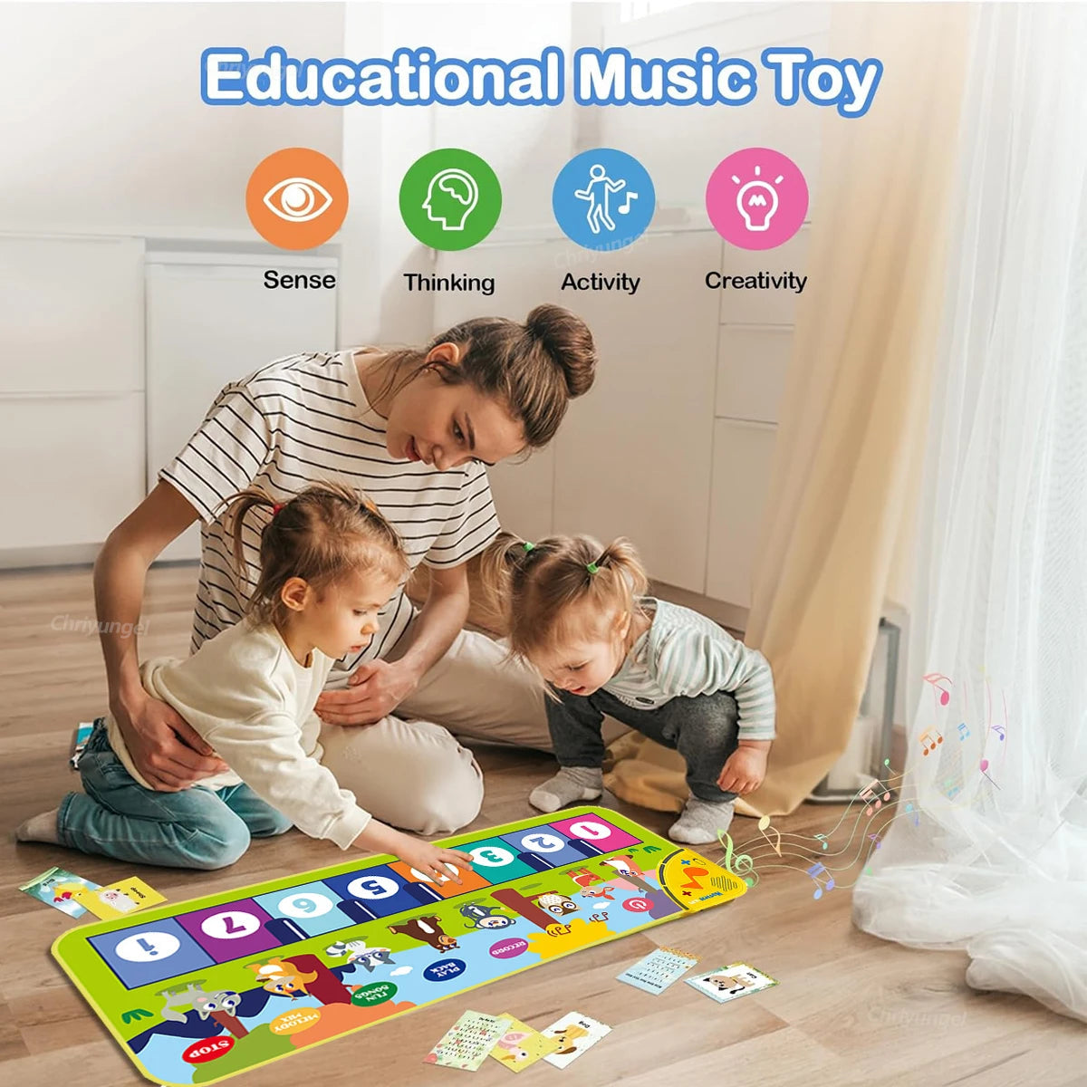 Piano Dance Mat for Kids – 80×30cm Floor Keyboard