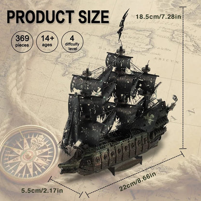 Piececool 3D Pirate Ship Puzzle Kit - Ages 14+ Metal Model Build