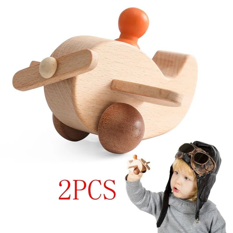Montessori Wooden Train & Trolley - Educational Baby Birthday Toy