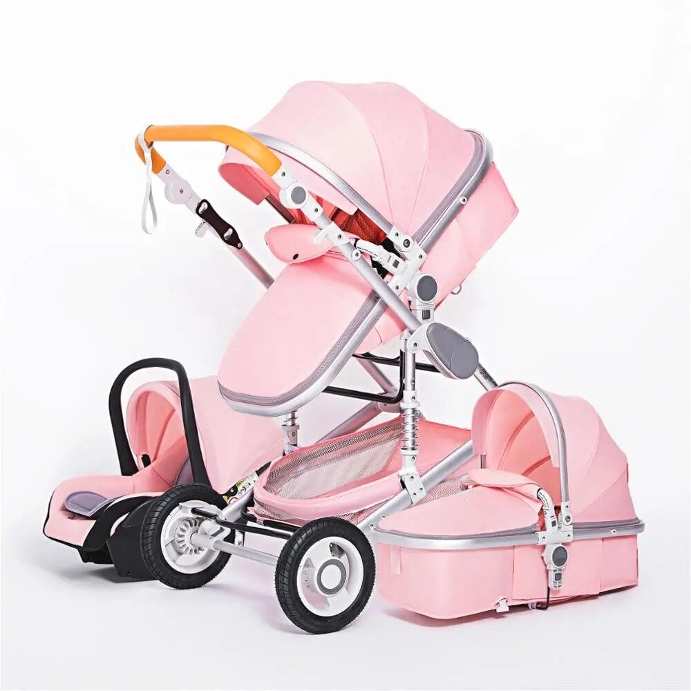 Multifunctional 3-in-1 Baby Stroller: Luxury High Landscape Folding Carriage